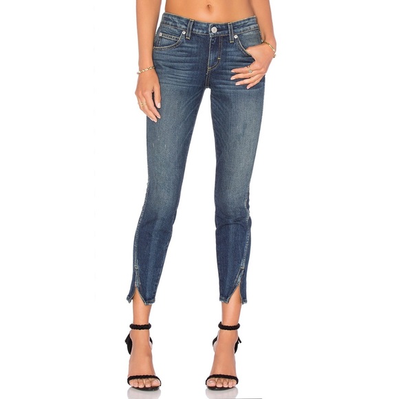 amo Denim - Amo Twist Zip Skinny Jeans in Sapphire